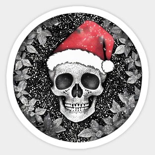 Santa Skull Sticker